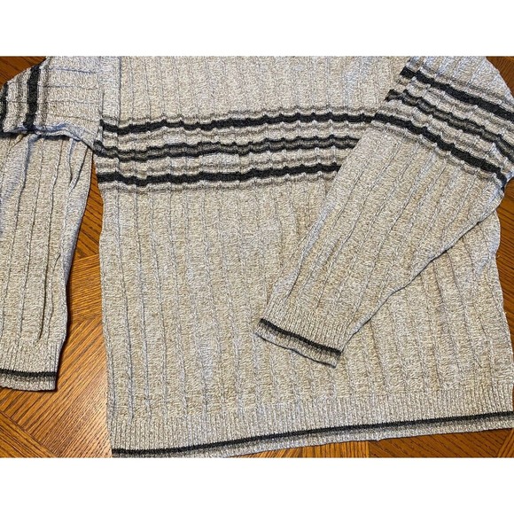 Liberty by Exacta Sweater Mens V Neck Tan Cotton Blend XL Vintage Made in USA - Picture 3 of 9